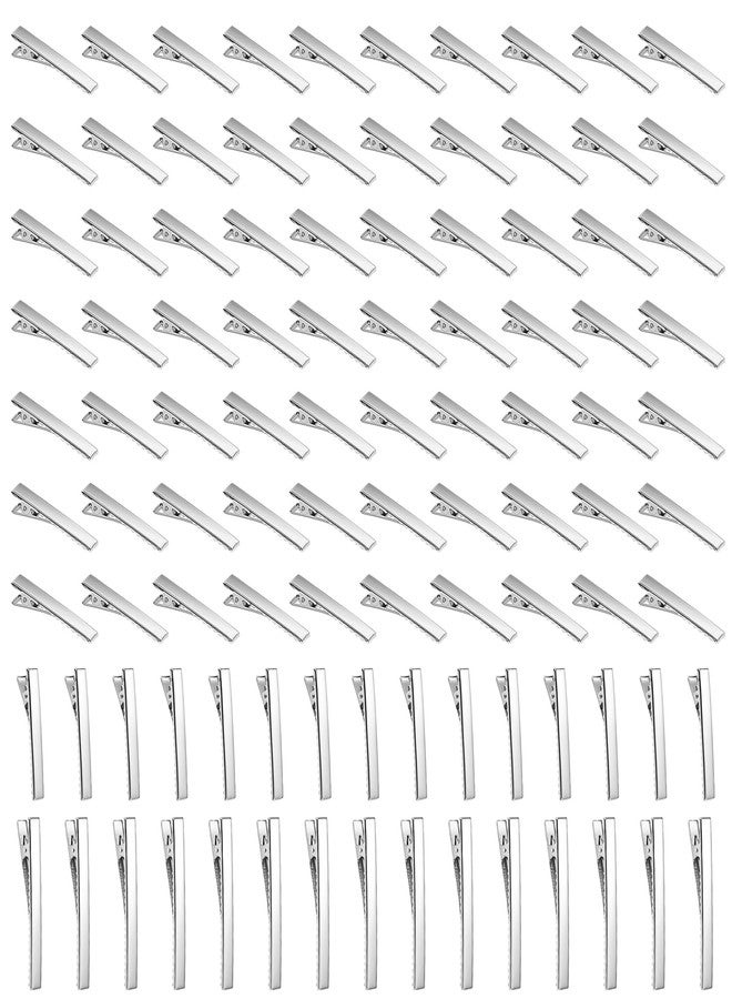 Cayway Metal Clips for Hair Pin Resin Silicone Molds DIY, Hair Clips, Hairpin for Epoxy Resin Hair Pin, 100 PCS in 3 Style, Silver - Image 1
